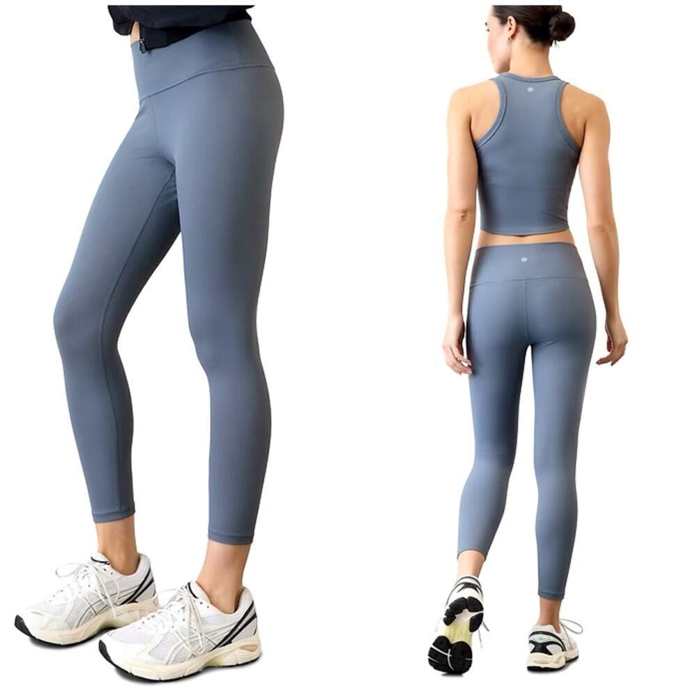 Athleta transcend ribbed leggings 7/8 length large